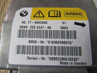 BMW B Pillar Airbag Control Module, Right 65776962886 E60 525i 530i 545i E63 645Ci 650i4